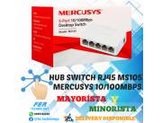 HUB SWITCH RJ45 5 PUERTOS MERCUSYS MS105 10/100MBPS