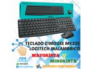 COMBO TECLADO C/ MOUSE INALAMBRICO LOGITECH MK235