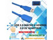 CABLE USB 3.0 MACHO A HEMBRA 10 METROS