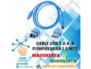 CABLE USB 3.0 A-B P/ IMPRESORA 1.5 MTS