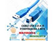 CABLE USB 3.0 A-B P/ IMPRESORA 3 MTS