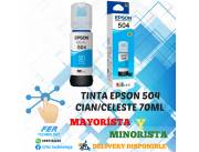 TINTA EPSON 504 CIAN/CELESTE 70ML