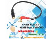 CABLE RCA 2 X 1 HEMBRA A 2 MACHO