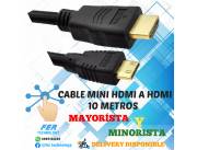 CABLE MINI HDMI A HDMI MACHO 10 METROS