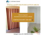 Puerta plegable de PVC COLOCACIÓN