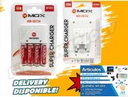 CARGADOR P/ PILA CON 4 PILAS MOX MO-CB734