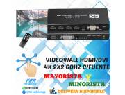 SPLITTER VIDEOWALL HDMI DVI 4K 2X2 60HZ