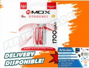 PILA RECARGABLE MOX AAA X2 1700MAH