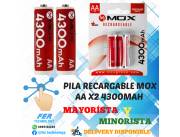 PILA RECARGABLE MOX AA X2 4300MAH