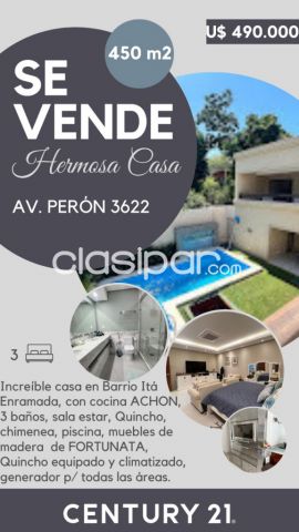 Residencias / Mansiones - VENDO RESIDENCIA DE LUJO EN ITA ENRAMADA