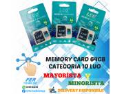 MEMORY CARD CAT.10 LUO DE 64GB