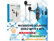 MICROFONO DUAL SOLAPERO BOYA M1DM 4 MTS