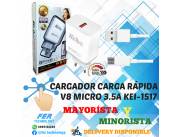 CARGADOR CARGA RÁPIDA 3.5A V8 KEI-1517