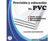 Provision y colocacion de cielo rasos en PVC