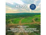 TERRENOS DE ALTOS DE 400 A 900M2 - SIERRAS DE ALTOS