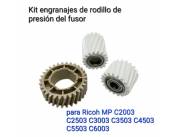 Kit engranajes de rodillo de presión del fusor para Ricoh MP C2003 C2503 C3003 C3503 C4503
