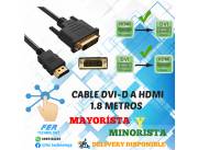 CABLE DVI-D A HDMI 1.8 MTS