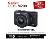 Cámara Canon EOS M200 Kit 15-45mm. Adquirila en cuotas!