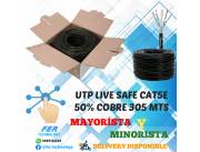 UTP LIVE EXTERIOR CAT5E 50% COBRE 305MTS