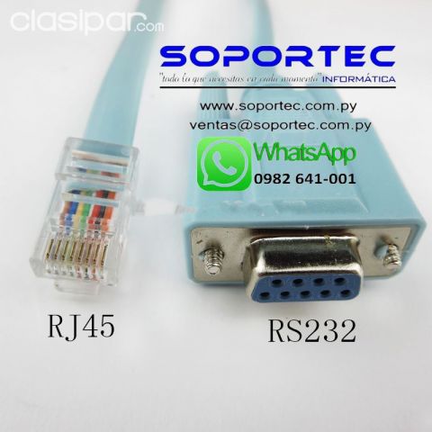 Computadoras - Notebooks - Cables RJ45 a Serial RS232 - Soportec Informatica