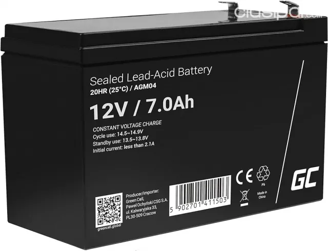 Batería de 12 voltios 7Ah [Electrónica]
