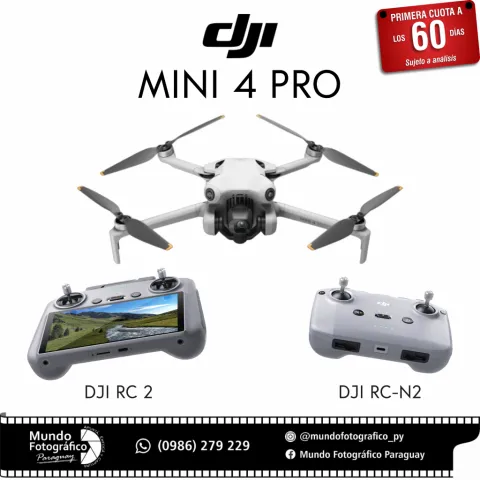 Drone DJI Mini 4 Pro. Adquirilo en cuotas en la opción DJI RC-N2 o con DJI  RC 2 #2298927