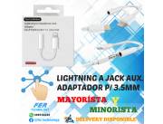 ADAPTADOR LIGHTNING A JACK AUXILIAR 3.5MM