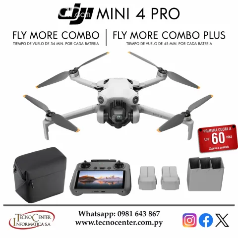 Drone DJI Mini 4 Pro Fly More. Adquirilo en cuotas! #2300149