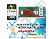 MEMORIA RAM NOTEBOOK 8GB DDR4/3200MHZ KEEPDATA KD32S22/8G