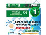 MEMORIA RAM PC 8GB DDR3/1333MHZ MACROVIP