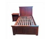 CAMA DE MADERA MACIZA ROCIO DE 100 X 190 !! NUEVOS CON GARANTIA !! DELIVERY SIN COSTO