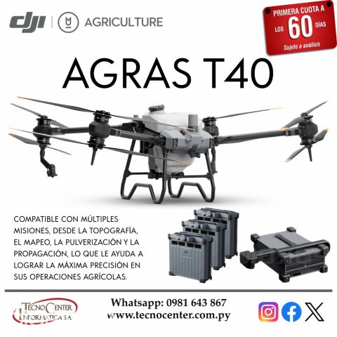 Cámaras y accesorios - Drone DJI Agras T40 Agrícola. Adquirilo en cuotas!