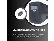 MANTENIMIENTO DE UPS APS POWER 2KVA TOWER ON LINE RACK
