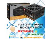 FUENTE SATE 80 PLUS BRONZE ATX 650W