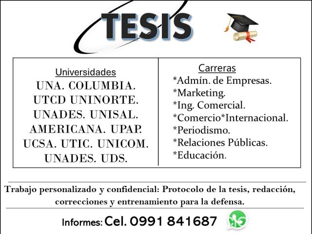 Universitaria - TESIS - MONOGRAFIAS - ENSAYOS Y TRABAJOS PRACTICOS