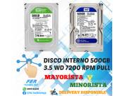 DISCO DURO INTERNO 3.5 WD 500GB 7200RPM PULL