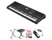 Yamaha PSR-EW425 76-Key Touch-Sensitive Portable Keyboard Value Kit with Stand, Bench, and
