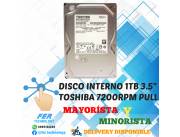 DISCO INTERNO 3.5 TOSHIBA 1TB 7200 RPM PULL