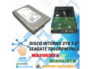 DISCO DURO INTERNO 3.5 SEAGATE 2TB 7200RPM PULL