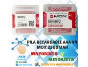 PILA RECARGABLE MOX AAA X4 2300MAH