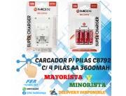 CARGADOR P/ PILA CON 4 PILAS AA 3600MAH MO-CB792