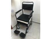 silla de ruedas de traslado sanitario alu black