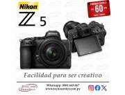 Cámara Nikon Z5 Kit 24-50mm. Adquirila en cuotas!