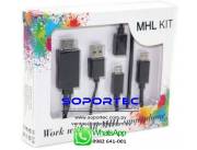 Adaptador HDMI KIT MHL (11 pines) para tablets y celulares