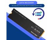 DATA RECOVERY HD SSD M.2 PCIE 1TB WESTERN DIGITAL WDS100T3X0C BLACK
