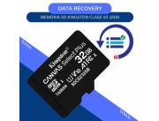 DATA RECOVERY MEM SD 32GB KINGSTON CLASE 10