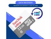 DATA RECOVERY MEM SD 32GB SANDISK 100MBS CLASE 10