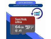 DATA RECOVERY MEM SD 64GB SANDISK 100MBS CLASE 10