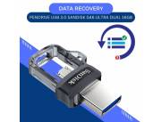 DATA RECOVERY PENDRIVE 16 GB USB 3.0 SANDISK G46 ULTRA DUAL