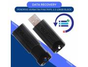 DATA RECOVERY PENDRIVE VERB FLASH 128GB 3.0 PINSTRIPE BLACK